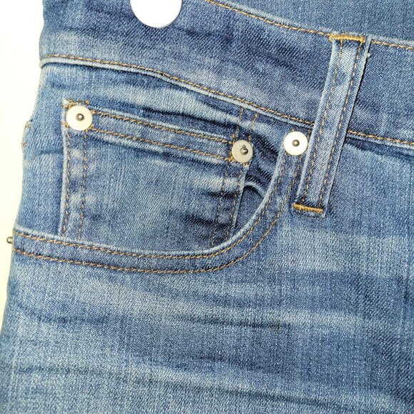 Madewell Cali Demi Boot Cut Jeans Chewed Hem Edition Medium Wash Women's Size 25 - Picture 4 of 13